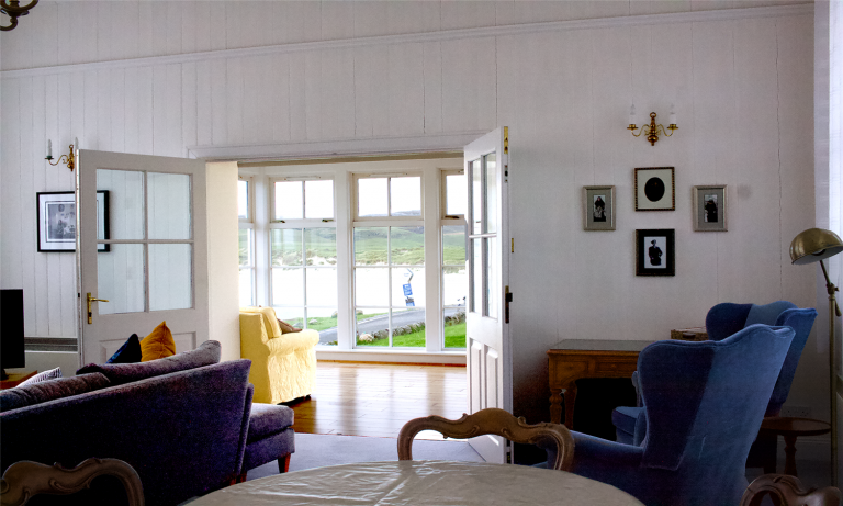 School Lounge Looking Through Sunroom